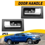 Inner Interior Door Handle Black Front Chrome Side Kit Fits 2009-2014 Ford F150. Fixed Price $25.99.