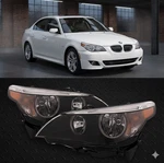 Headlight Pair For Bmw 525I 545I 550I 530I Headlamp Set Right Left Halogen Black. Fixed Price $453.27.