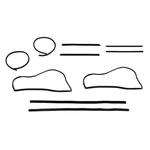 Full Weatherstrip Rubber Seals 10 Piece Kit Set For Jeep Wrangler CJ7 Scrambler. Fixed Price $124.95.
