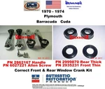 1970 74 Plymouth Barracuda Window Crank Handle & Spacer Kit New Mopar. Fixed Price $51.99.