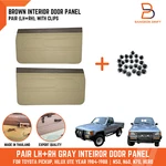 Pair Brown Interior Door Panel Trim Card Fit Toyota Pickup LN50 4RUNNER 83-88. Fixed Price $185.00.