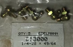 (5) Edelmann 613000 Grease Fitting 1/4-28 X 49/64, Pack Of Five. Fixed Price $24.85.
