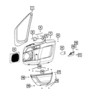 Genuine Mopar Door Interior Handle Left 7LA03JXWAA. Fixed Price $27.69.