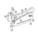 Genuine Mopar Inside Release Handle Right 55176476AC. Fixed Price $152.21.