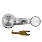 New Set Manual Window Crank Chrome W/ Clear Knob & Handle Clip Removal Tool. Fixed Price $23.70.