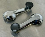 Triumph TR6 Window Winder Crank Handle Set Oem 621811 Chrome Original Pair. Fixed Price $95.00.